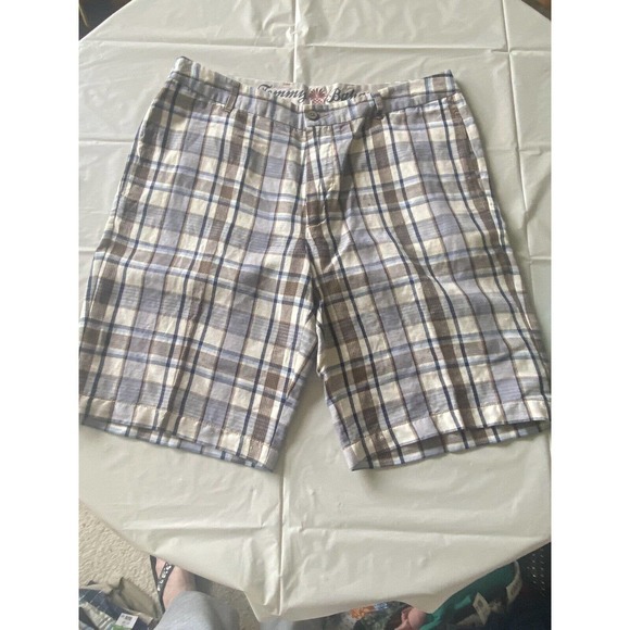 Men's Tommy Bahama Linen Blend Plaid Shorts- Size34 - Picture 2 of 7